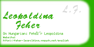 leopoldina feher business card
